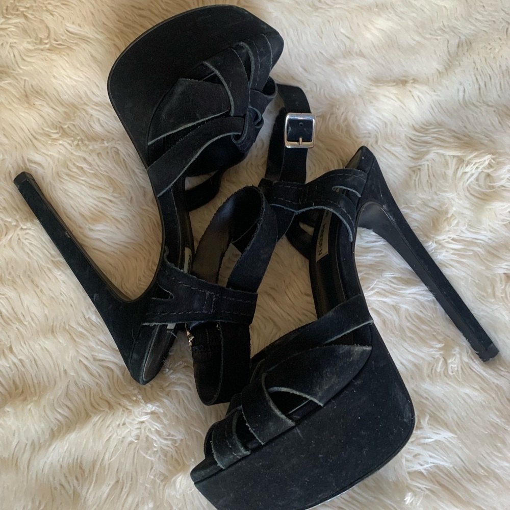 Steve Madden Elegant Black Women's Platform Heels